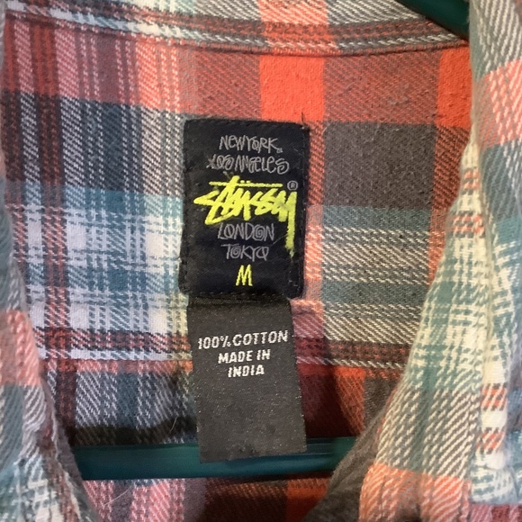 Stussy Women’s Long Sleeve Button Down Flannel Size M - Picture 1 of 7